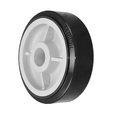 Durastar Wheel, Duratough 6X2 Polyurethane, Polyolefin (Black, Gray), 1-3/16" Plai 620PTU84A